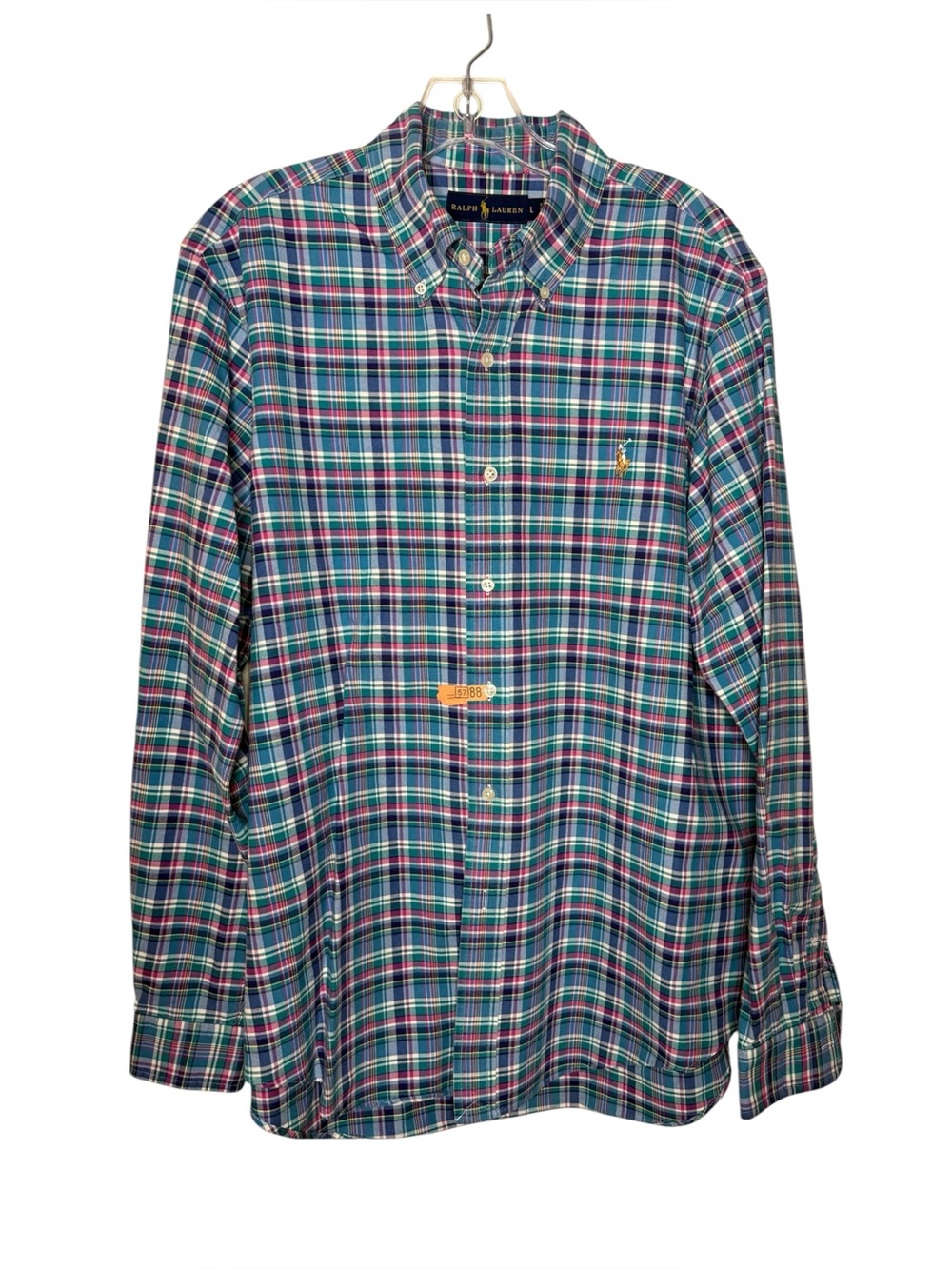 Ralph Lauren Classic Button Down Plaid Size Large